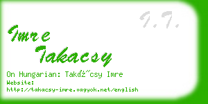imre takacsy business card